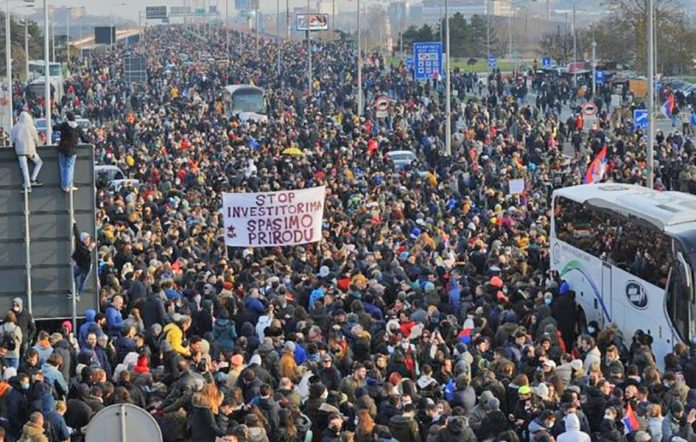 Blokada Gazele sa prethodnog protesta (Foto: Fonet)