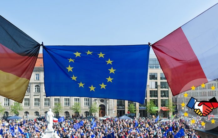 Zastave Nemačke, EU i Francuske