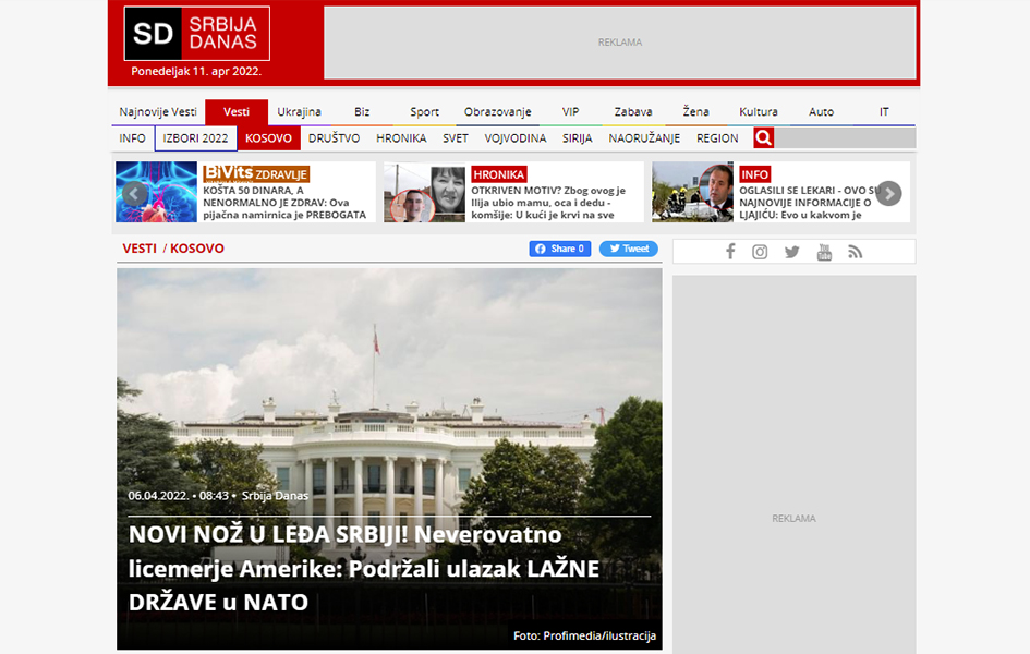 ’’Ipak ništa od NATO’’ sledećeg jutra znači ’’podržali ulazak u NATO’’ 2 16496909052089 srbija danas 6 april