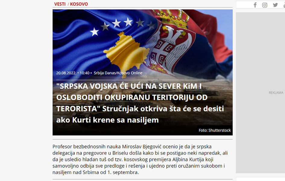 Rezolucija 1244 se neće automatski aktivirati 2 1667918516642 printskrin srbija danas