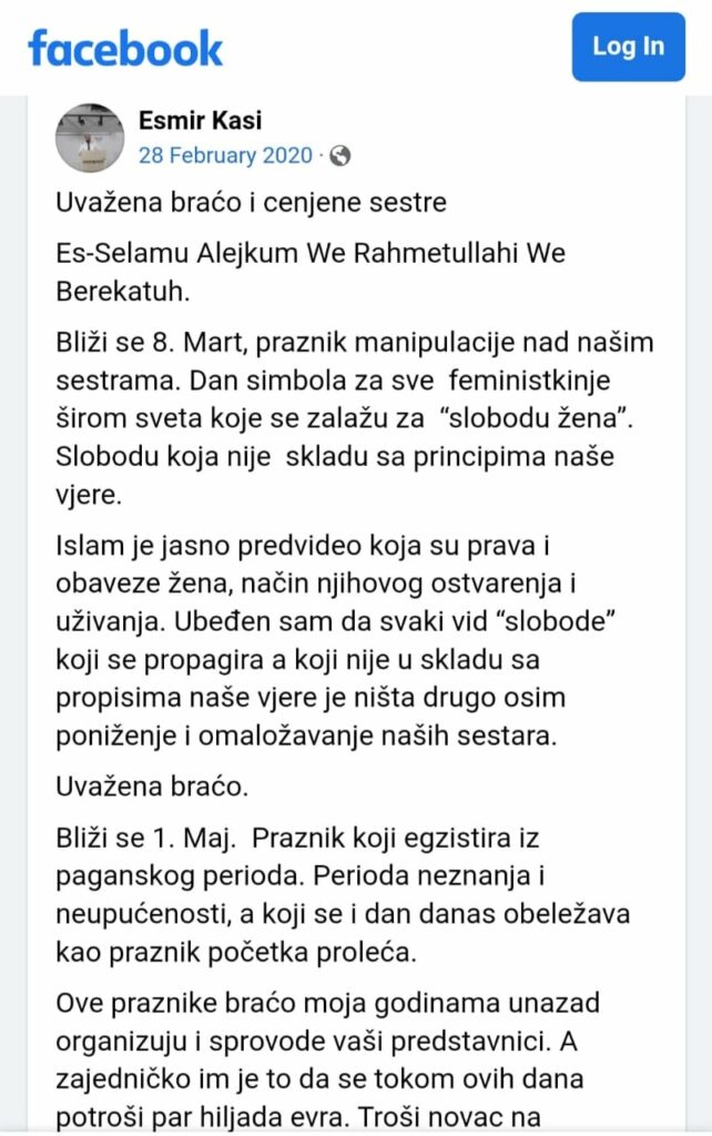 Kandidat za zamenika ombudsmana sa stavovima koji su protivni ljudskim pravima 1 Esmir Kasi foto KALLXOcom slika 1