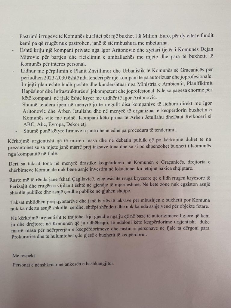 Građani pisali žalbu gradonačelnici Ljiljani Šubarić – traže da hitno zaustavi navodne zloupotrebe 2 IMG 1660 768x1024 1