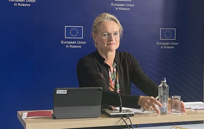 Viola Fon Kramon na konferenciji za medije u Prištini (Foto: Kim)
