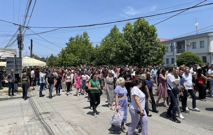 Sa jučerašnjeg protesta u Gračanici (Foto: Kim)