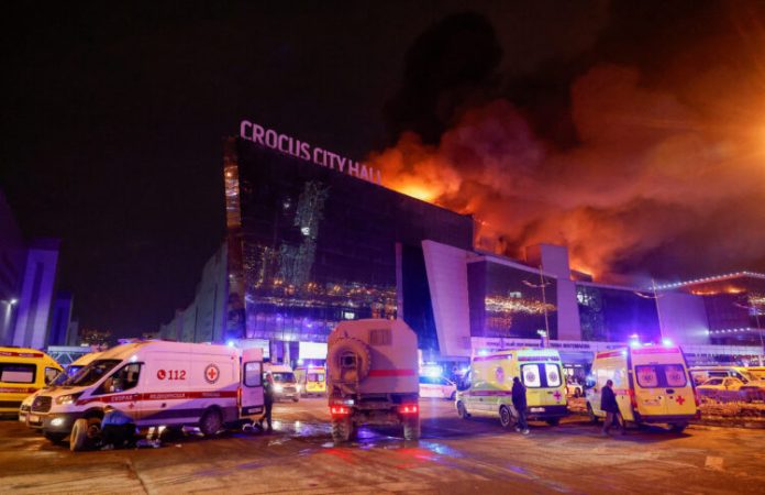 Shooting and blast reported at concert hall near Moscow