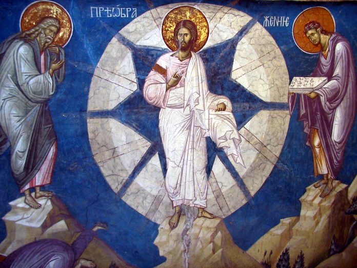 Preobraženje, freska ispod kupole Dečanske crkve, oko 1340