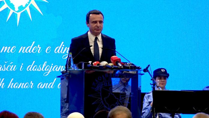 Premijer Kosova Aljbin Kurti na ceremoniji povodom 25. godišnjice od osnivanja Kosovske policije (Foto: Kim)