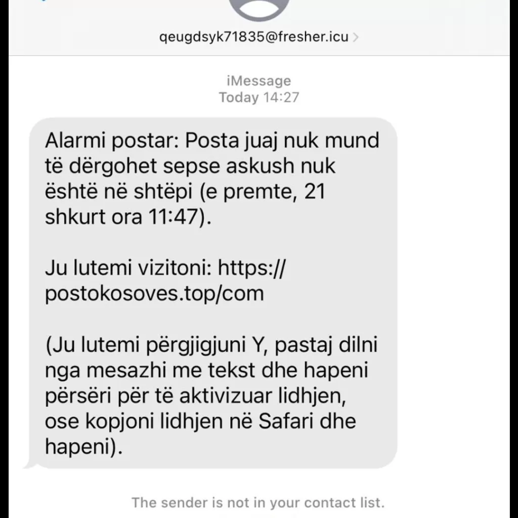 Upozorenje Kosovske policije na prevare putem SMS-a 1 480526458 1063770982461757 6268678770800011679 n