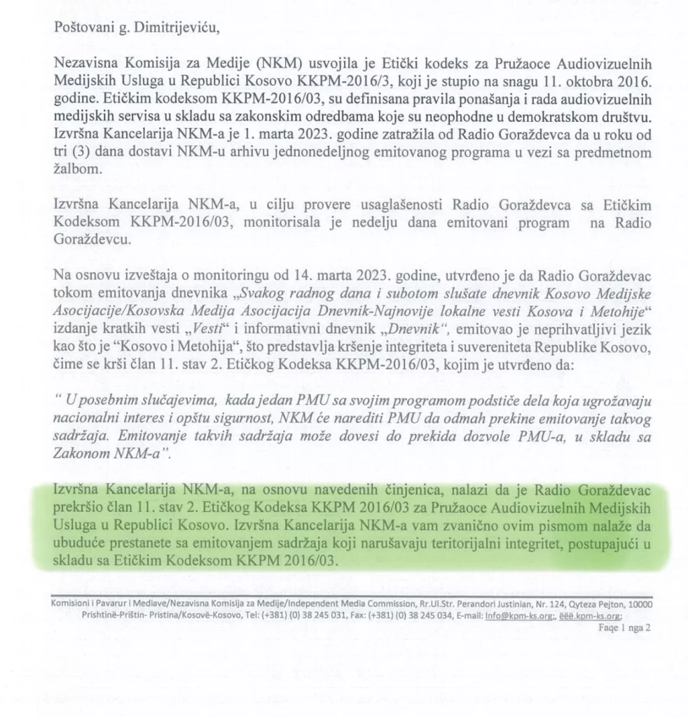 Zašto se "Srpski Glas" obrušio na jedini javni srpski glas u Metohiji? 1 IMG f8fcfd1db1dfcf8b7cbd17fc5f700ad7 V
