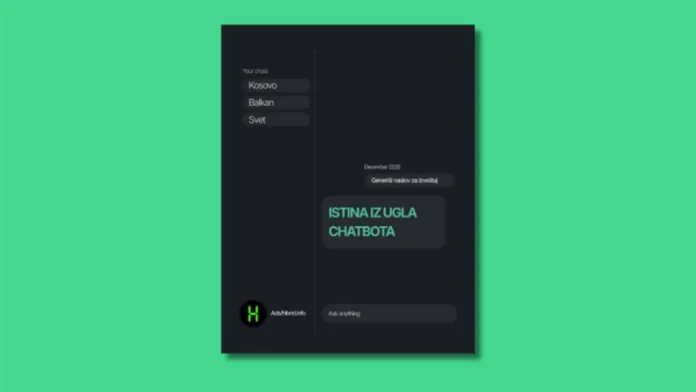 Kako četbotovi oblikuju istinu - Studija „Istina iz ugla četbota“ (Foto: printskrin Hibrid.info)