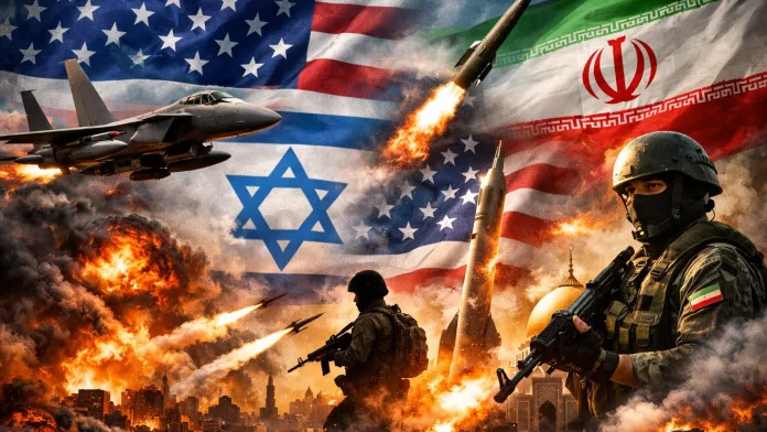 Foto: KoSSev: Ilustracija sukoba Iran–Izrael–SAD, generisana AI alatom DALL·E. Foto: KoSSev: Ilustracija sukoba Iran–Izrael–SAD, generisana AI alatom DALL·E.