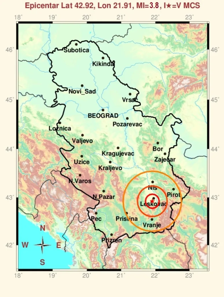Foto: Republički seizmološki zavod Srbije