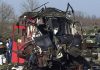 Četvrt veka od zločina u Livadicama Autobus "Niš ekspresa" nakon miniranja (Foto Kim arhiva)
