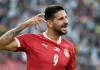 Kapiten Srbije Mitrović na pragu istorije – 100 nastupa za reprezentaciju Kapiten fudbalske reprezentacije Srbije Aleksandar Mitrović (Foto: Fudbalski Savez Srbije)
