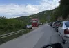 Duge kolone na izlazu sa Kosova preko Jarinja Jarinje (Foto: Radio Goraždevac)