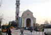 Uklonjena ogromna zastava Ukrajine iz centra Prištine nakon četiri godine, dan posle izjave Zelenskog o Kosovu Zastava Ukrajine u Prištini (Foto: KoSSev)