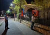 Zastave OVK i Albanije na crkvenoj ogradi u Lipljanu: Dvojica privedena, Eparhija najavljuje krivičnu prijavu Foto: Eparhija Raško-prizrenska/Zastava Albanije na hram u Lipljanu